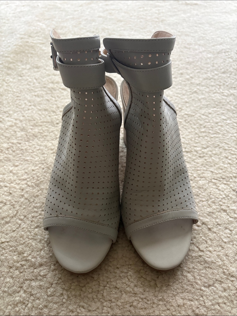 Sam Edelman Open-Toe Perforated Ankle Sandals